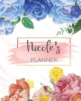 Nicole's Planner: Monthly Planner 3 Years January - December 2020-2022 | Monthly View | Calendar Views Floral Cover - Sunday start