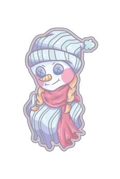 Paperback Christmas Snowwoman Notebook: Graph Paper Journal 6x9 - 120 Pages Book