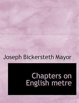 Hardcover Chapters on English Metre Book