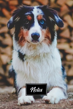 Australian Shepherd Dog Pup Puppy Doggie Notebook Bullet Journal Diary Composition Book Notepad - Just Lying Around: Cute Animal Pet Owner Composition ... Plain Blank Paper Pages in 6” x 9” Inch