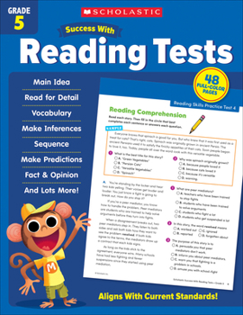 Paperback Scholastic Success with Reading Tests Grade 5 Workbook Book