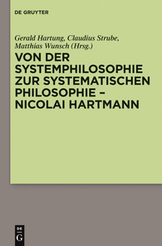 Hardcover Von Der Systemphilosophie Zur Systematischen Philosophie - Nicolai Hartmann [German] Book