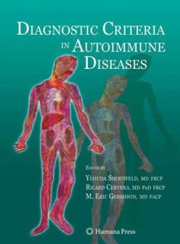 Hardcover Diagnostic Criteria in Autoimmune Diseases Book