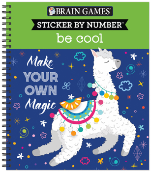 Spiral-bound Brain Games - Sticker by Number: Be Cool Book