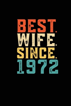 Best. Wife. Since. 1972: Daily journal 100 page 6 x 9 Retro 47th Wedding Anniversary notebook for Her to jot down ideas and notes
