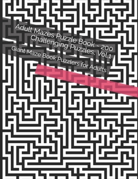 Adult Mazes Puzzle Book - 200 Challenging Puzzles, Vol.1: Giant Maze Book Puzzlers for Adults