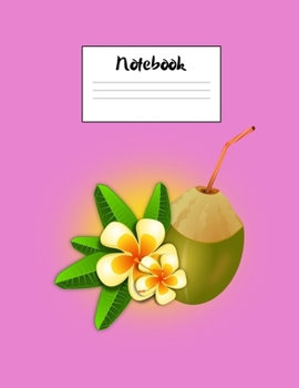 Paperback Notebook: Hawaiian Coconut and Flowers Book