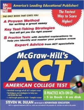 Paperback McGraw-Hill's ACT WITH CD-ROM (Mcgraw Hill's Act (Book & Cd Rom)) Book