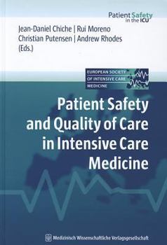 Hardcover Patient Safety and Quality of Care in Intensive Care Medicine Book