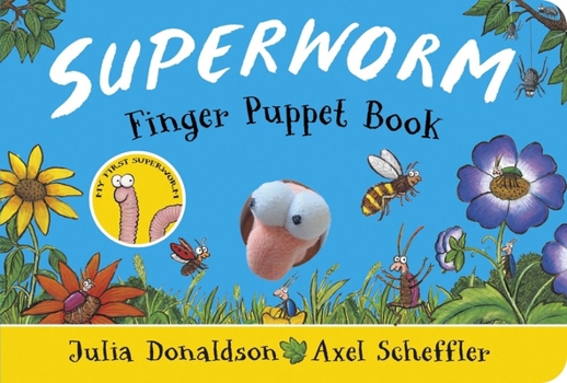 Hardcover Superworm Finger Puppet Book - the wriggliest, squiggliest superhero ever! Book