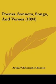 Paperback Poems, Sonnets, Songs, And Verses (1894) Book