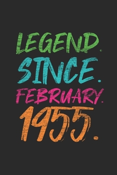 Legend Since February 1955: Happy Birthday Gift Idea for Boys And Girls - Graph Paper Notebook / Journal (6" X 9" - 5 Squares per inch - 120 Pages)