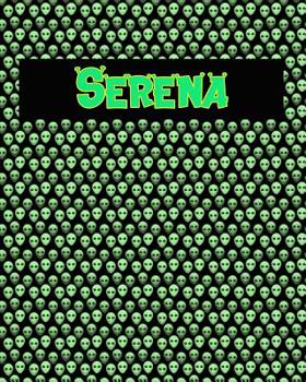 Paperback 120 Page Handwriting Practice Book with Green Alien Cover Serena: Primary Grades Handwriting Book
