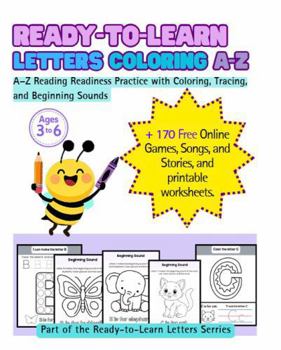 Paperback Ready-to-Learn Letters: Coloring Workbook A–Z: Pre-K Reading Readiness Practice with Coloring, Tracing, and Beginning Sounds Book