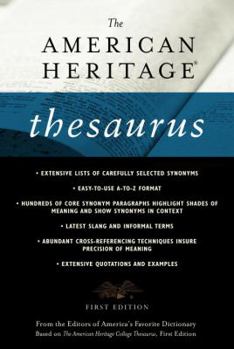 Paperback The American Heritage Thesaurus Book