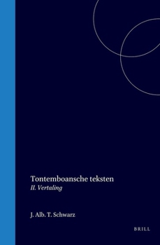 Hardcover Tontemboansche Teksten: II. Vertaling [Dutch] Book