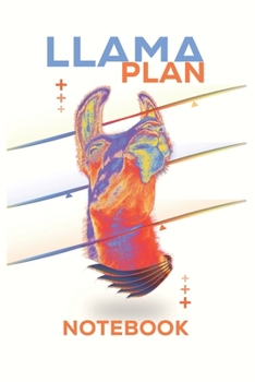 Paperback Llama Plan Notebook: White Diary 150 Pages 6x9 Lined Journal Book