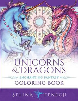 Paperback Unicorns and Dragons - Enchanting Fantasy Coloring Book