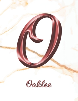 Oaklee: 1 Year Weekly Planner with Note Pages (12 Months) | White Marble Rose Gold Pink Effect Letter O | 2020 - 2021 | Week Planning | Monthly ... | Plan Each Day, Set Goals & Get Stuff Done