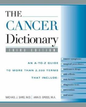Hardcover The Cancer Dictionary Book