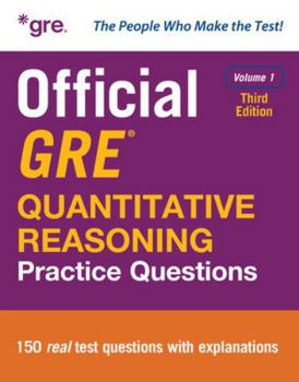 Hardcover Official GRE Quantitative Reasoning Practice Questions, Third Edition, Volume 1 Book