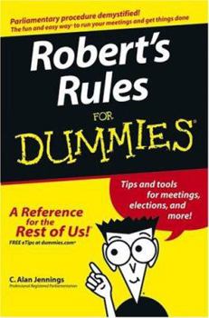 Paperback Robert's Rules for Dummies Book
