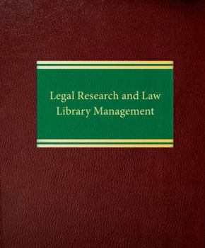 Loose Leaf Legal Research and Law Library Management Book