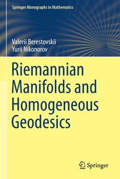 Paperback Riemannian Manifolds and Homogeneous Geodesics Book