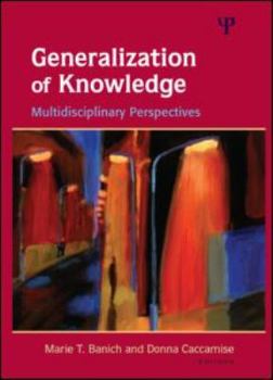 Hardcover Generalization of Knowledge: Multidisciplinary Perspectives Book
