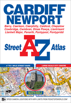 Paperback Cardiff & Newport A-Z Street Atlas Book