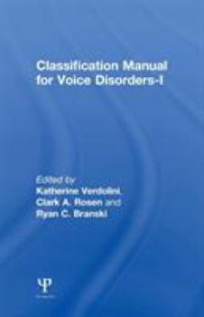 Paperback Classification Manual for Voice Disorders-I Book