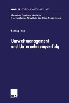 Paperback Umweltmanagement Und Unternehmungserfolg [German] Book