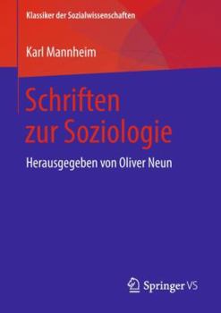 Paperback Schriften Zur Soziologie: Herausgegeben Von Oliver Neun [German] Book