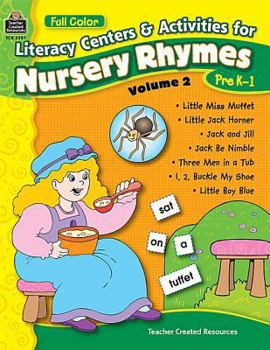 Paperback Full-Color Literacy Centers & Activities for Nursery Rhymes Volume 2 Book