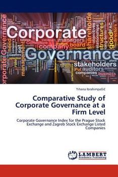 Paperback Comparative Study of Corporate Governance at a Firm Level Book