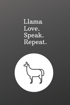 Paperback Llama Love Speak Repeat: llama gifts for women-Sketchbook with Square Border Multiuse Drawing Sketching Doodles Notes Book