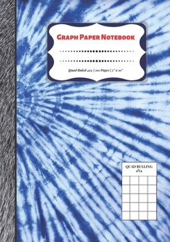 Paperback Graph Paper Notebook: Quad Ruled 4x4 - 110 Pages - 7" x 10" Squared Graphing Paper * Blank Notebook * Grid Paper * Softback ...(Composition Book