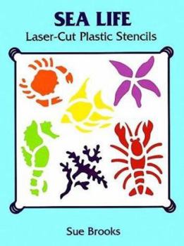 Paperback Sea Life Laser-Cut Plastic Stencils Book