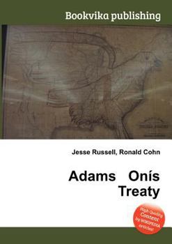 Paperback Adams Onis Treaty Book