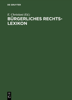 Hardcover Bürgerliches Rechts-Lexikon [German] Book