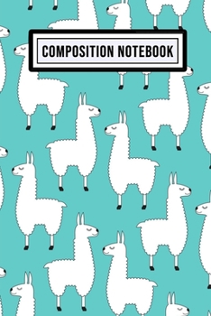 Llama Wide Ruled Composition Notebook: Llama Blank College Ruled Composition Notebook | 110 Pages | Pocket Size 6x9