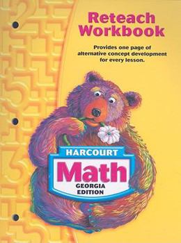 Paperback Georgia Harcourt Math: Reteach Workbook Book