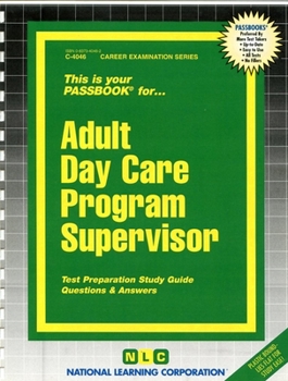 Paperback Adult Day Care Program Supervisor Book