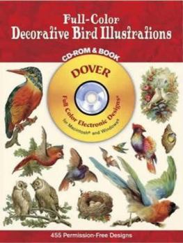 Paperback Full-Color Decorative Bird Illustrations Book