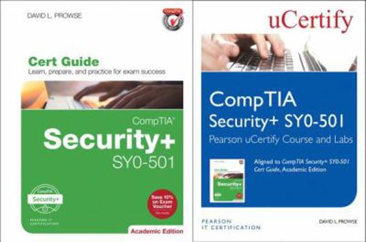 Hardcover Comptia Security+ Sy0-501 Pearson Ucertify Course and Labs and Textbook Bundle Book