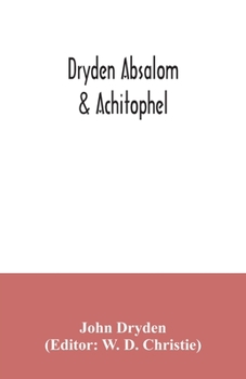 Paperback Dryden Absalom & Achitophel Book