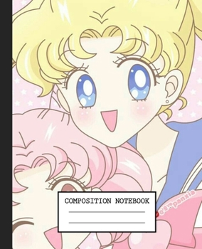 Notebook: Anime Japan Sailor Moon Soft Glossy Cover Graph Paper Pages Book 7.5 x 9.25 Inches 110 Pages