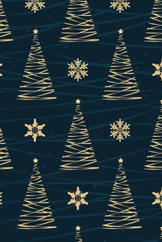 Merry Christmas Golden Trees and Snowflakes Notebook: Celebrating the holiday spirit while being organized!