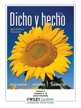 Paperback Dicho y Hecho 9th Edition Volume 1 Chapters 1-8 for Lamar University [Spanish] Book