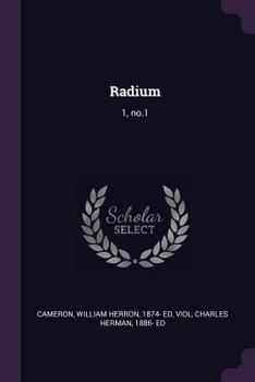 Paperback Radium: 1, no.1 Book